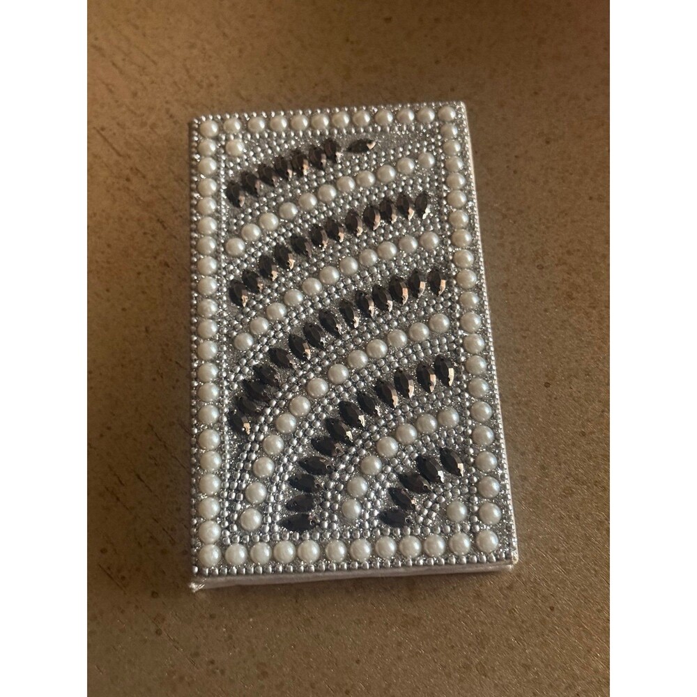 Beaded Silver/Pearl Mini Journal/Notebook - New & Never Used